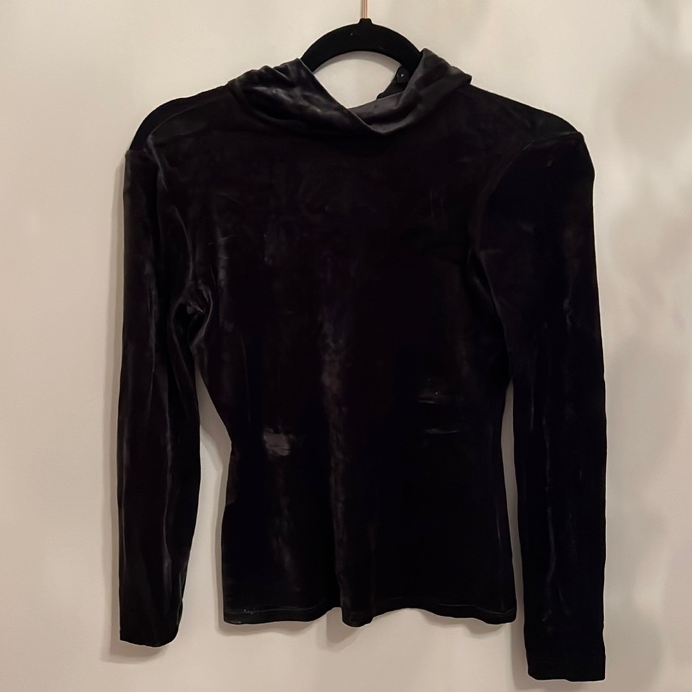 Charcoal Gray Theory Velvet Top